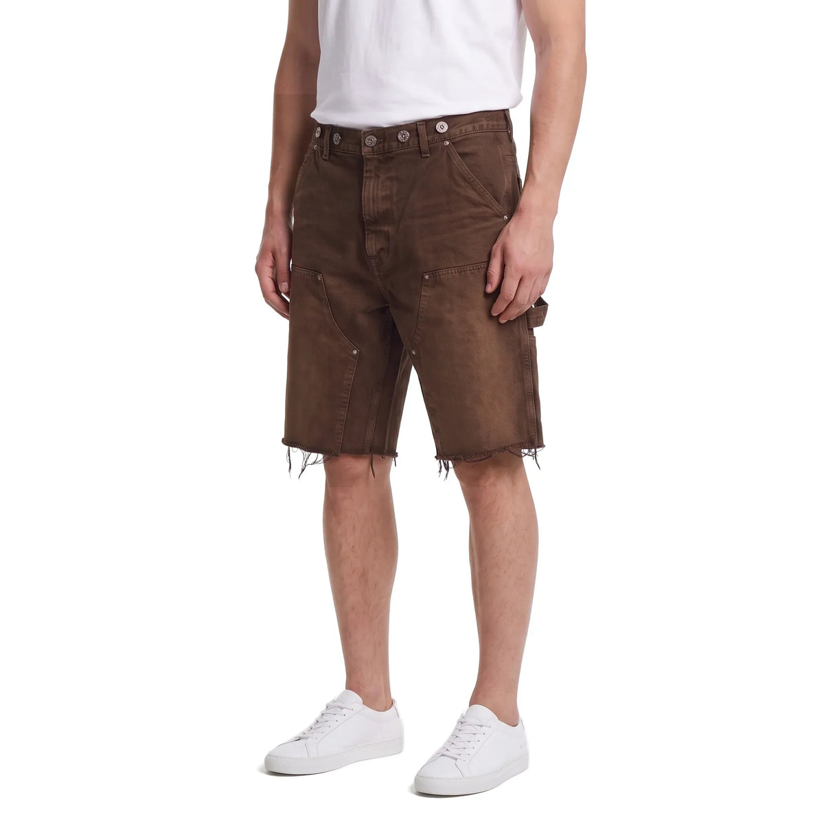 Hellstar Studded Denim Shorts Brown