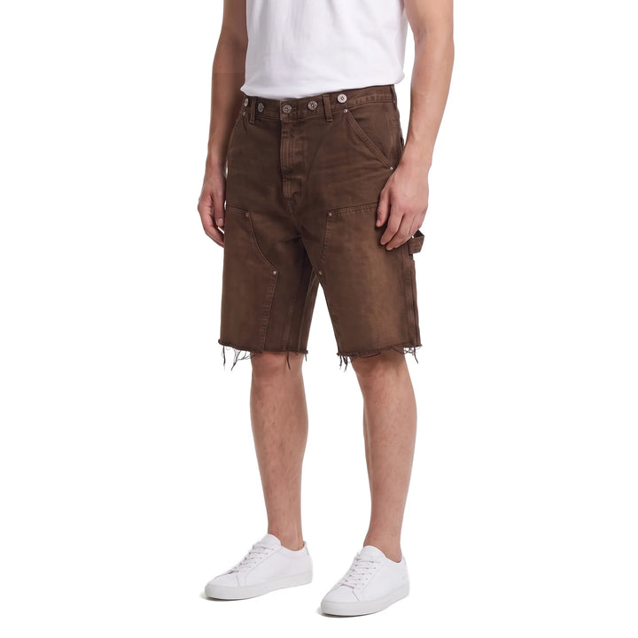 Hellstar Studded Denim Shorts Brown