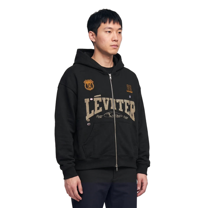 Léviter College Graphic Zip Hoodie Black