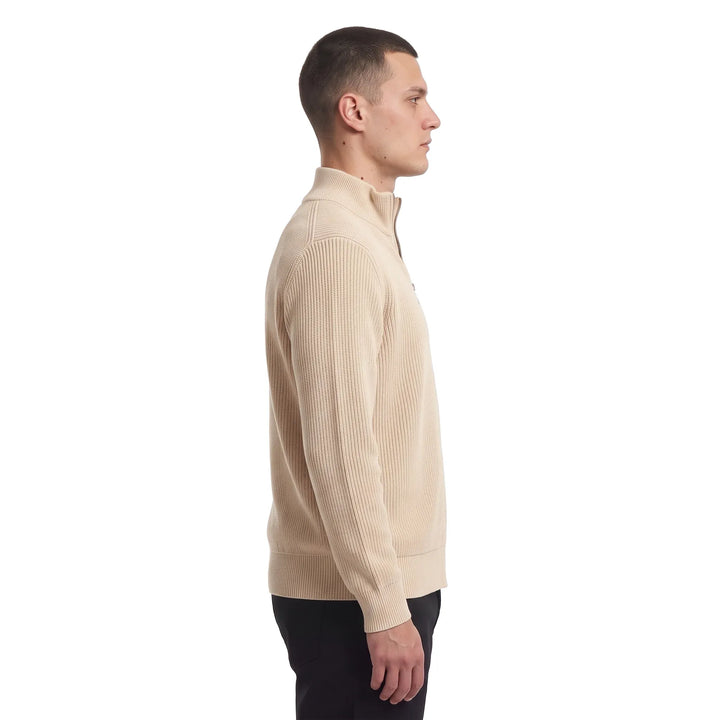 Léviter Essential Ribbed Full Zip-Up Cream