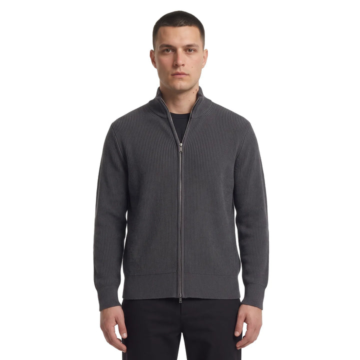 Léviter Essential Ribbed Full Zip-Up Grey