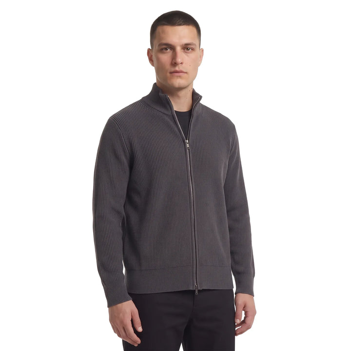 Léviter Essential Ribbed Full Zip-Up Grey
