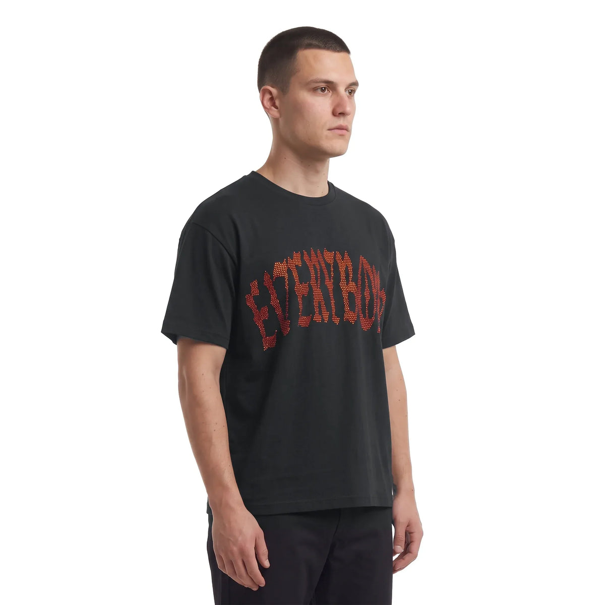 Léviter Everybody Levitates Rhinestone Tee Black Orange