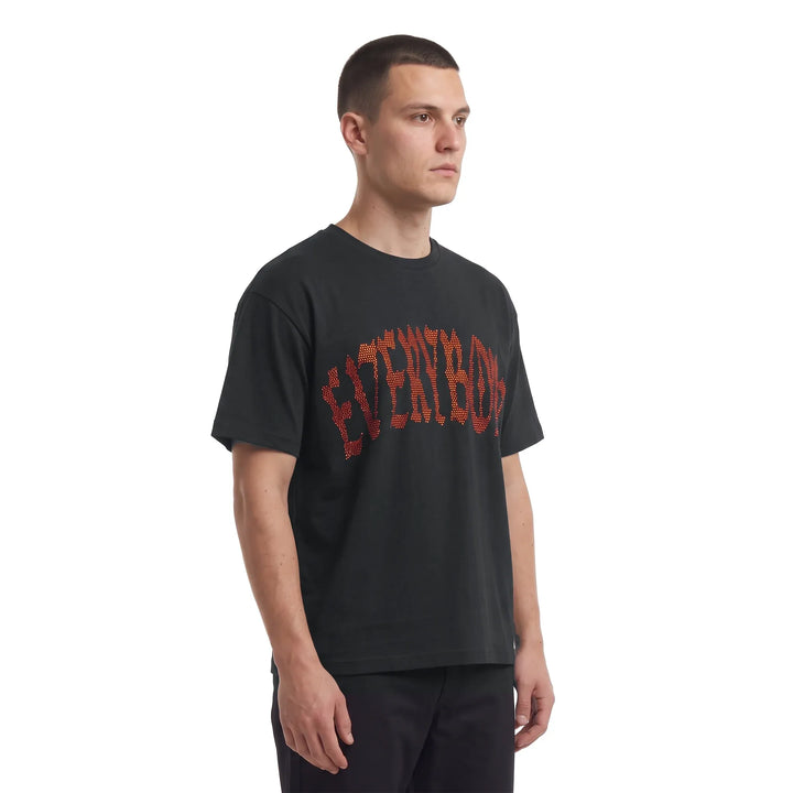 Léviter Everybody Levitates Rhinestone Tee Black Orange