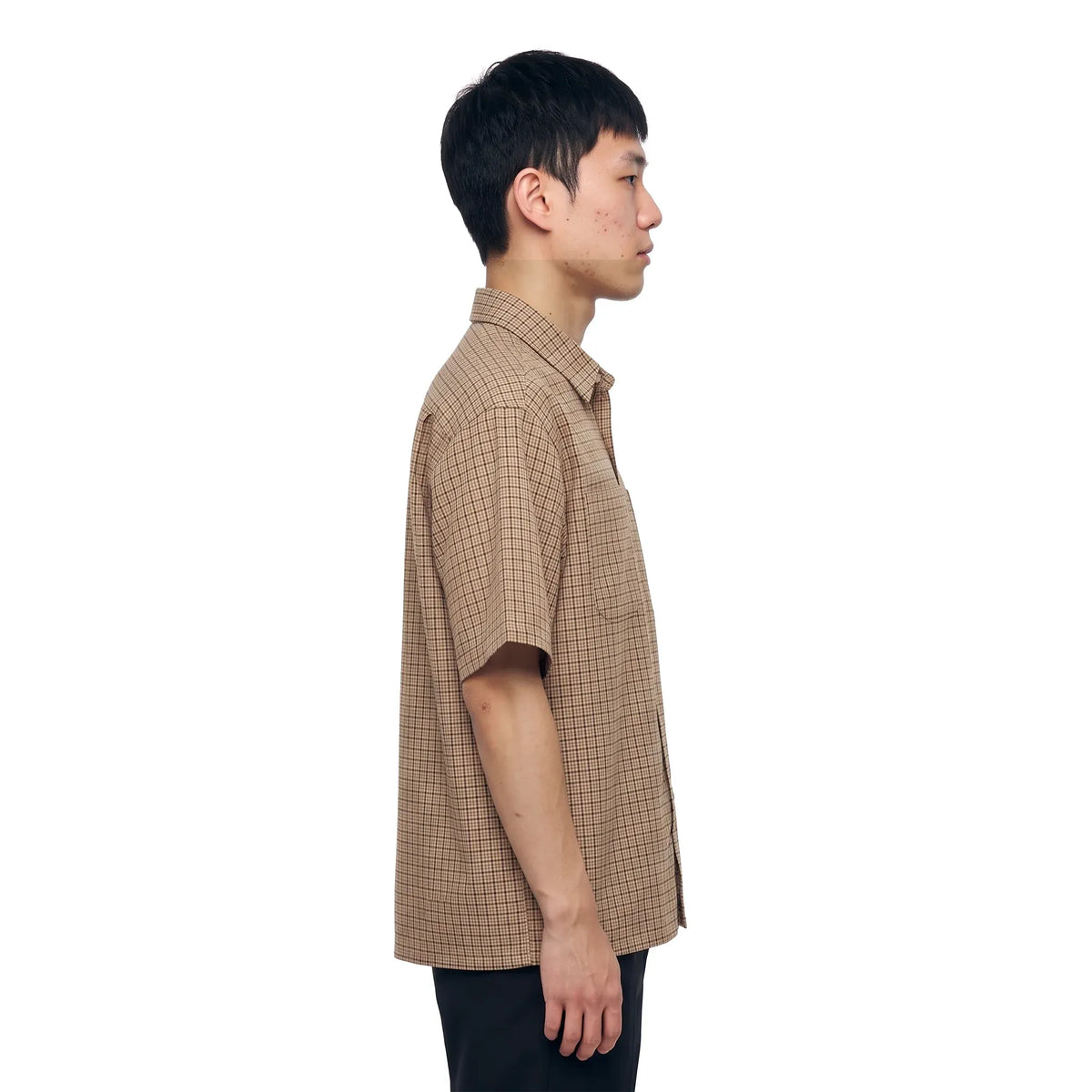 Léviter LVT Étoile Short Sleeve Shirt Coffee Brown Plaid