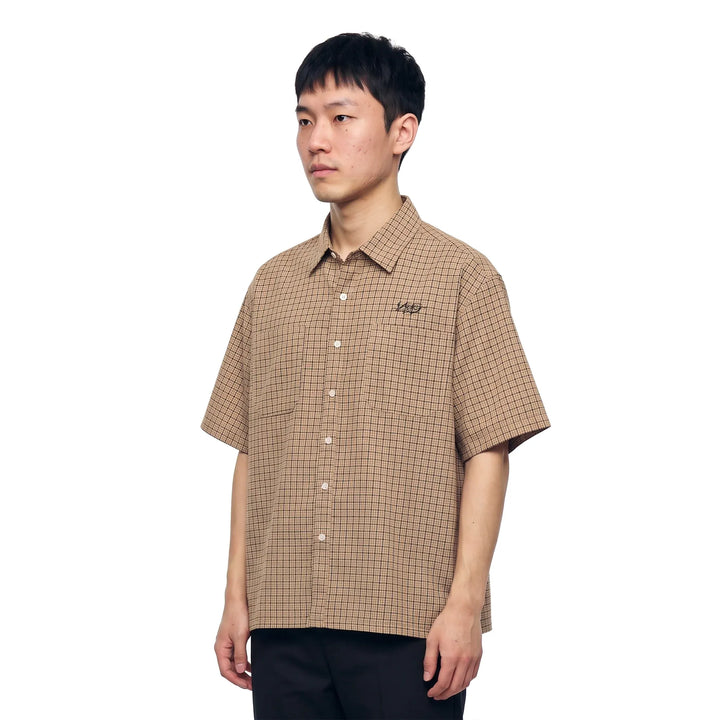 Léviter LVT Étoile Short Sleeve Shirt Coffee Brown Plaid