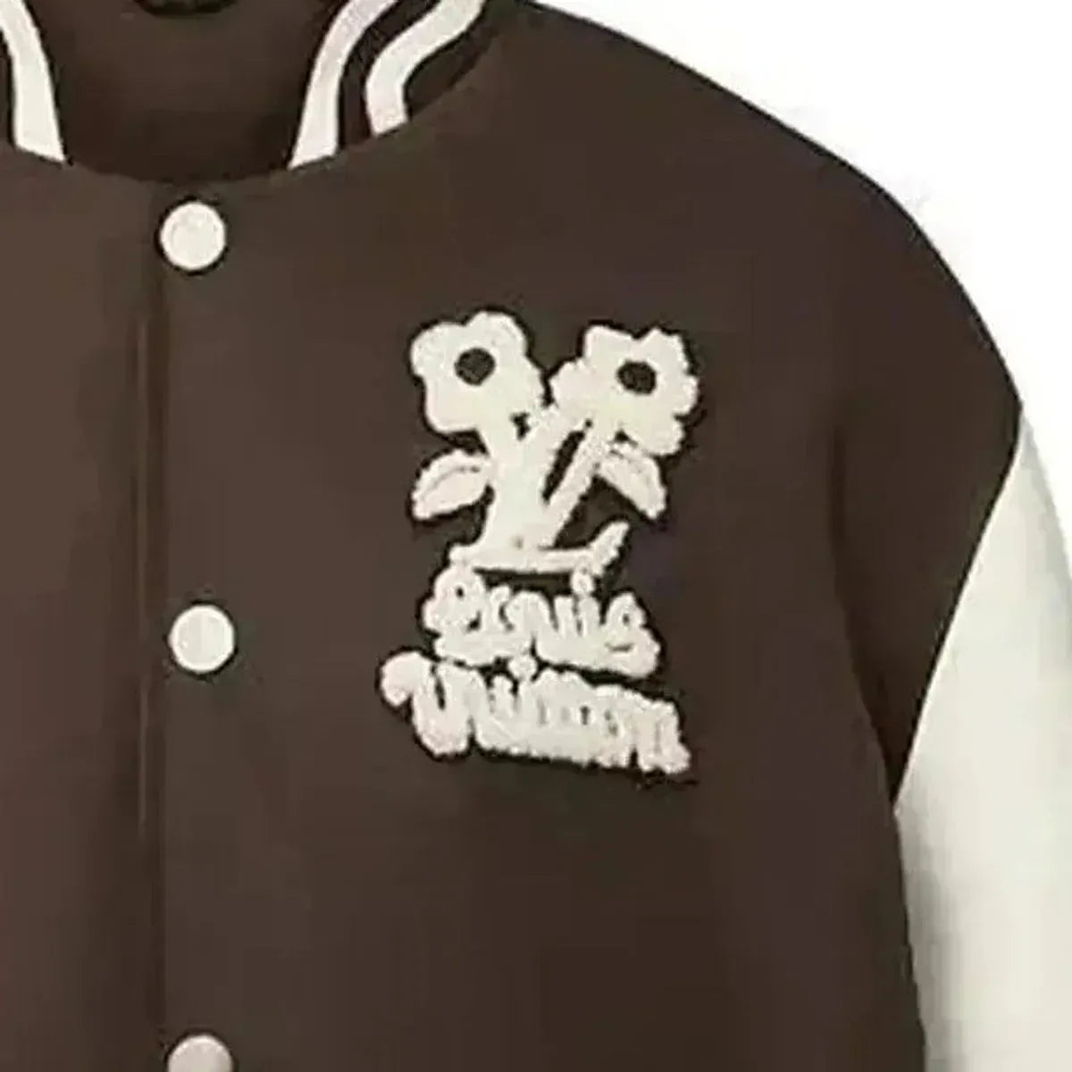 Louis Vuitton by Tyler The Creator Embroidered Varsity Jacket Brown