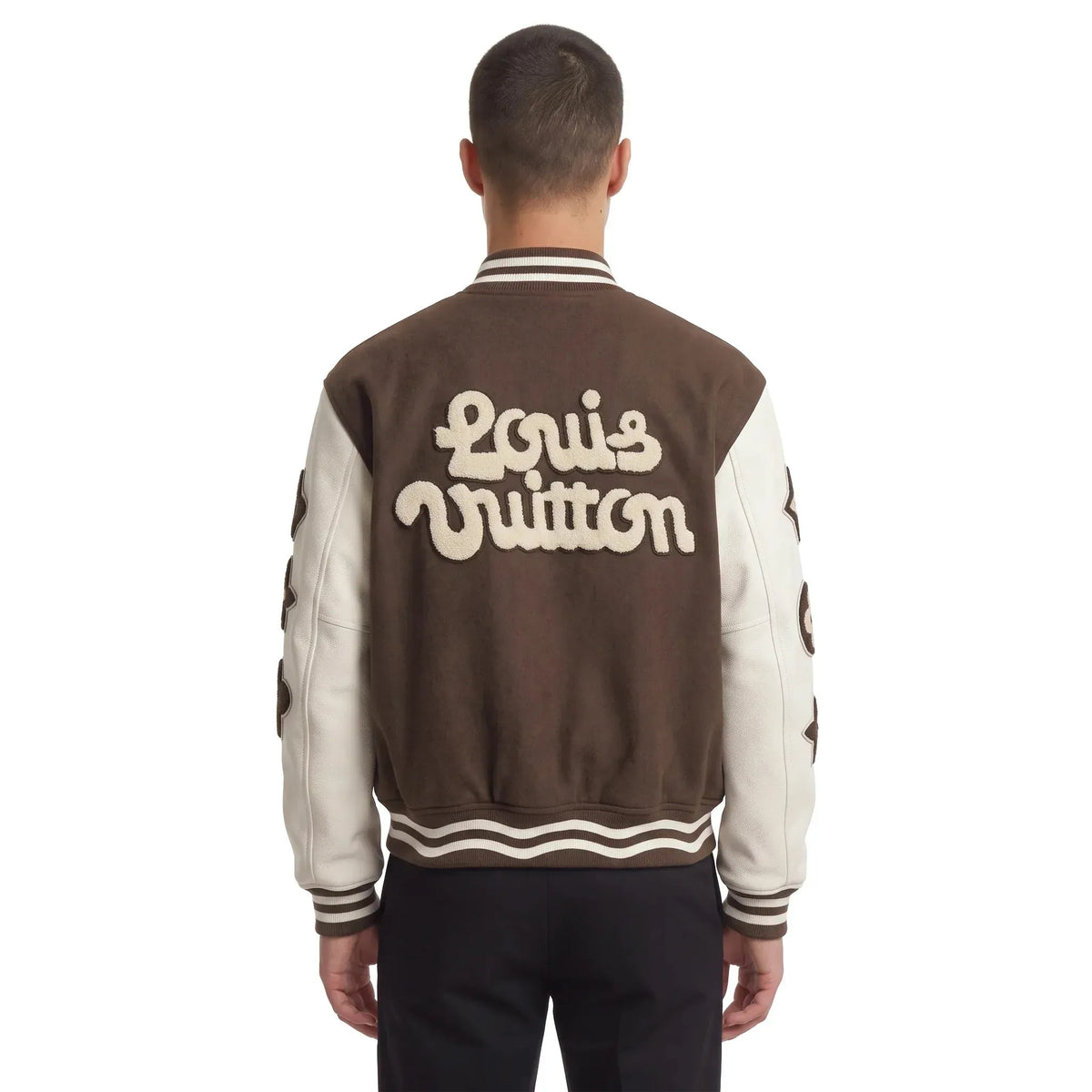Louis Vuitton by Tyler The Creator Embroidered Varsity Jacket Brown