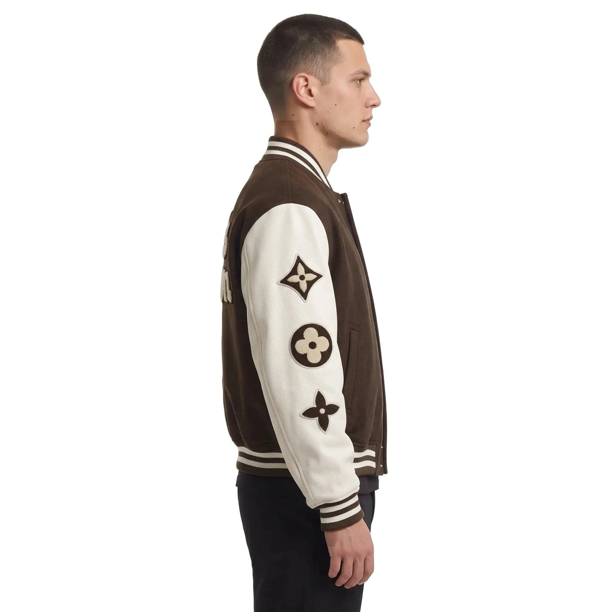 Louis Vuitton by Tyler The Creator Embroidered Varsity Jacket Brown