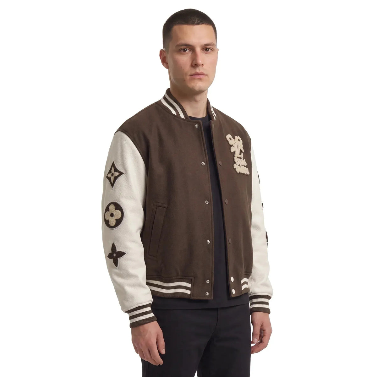 Louis Vuitton by Tyler The Creator Embroidered Varsity Jacket Brown
