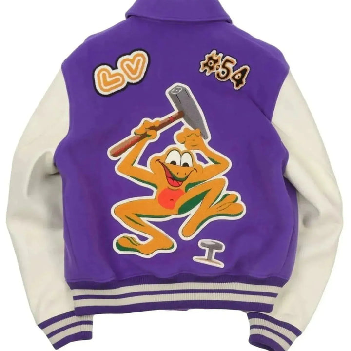 Louis Vuitton Virgil Abloh FW22 Runaway Varsity Jacket Purple