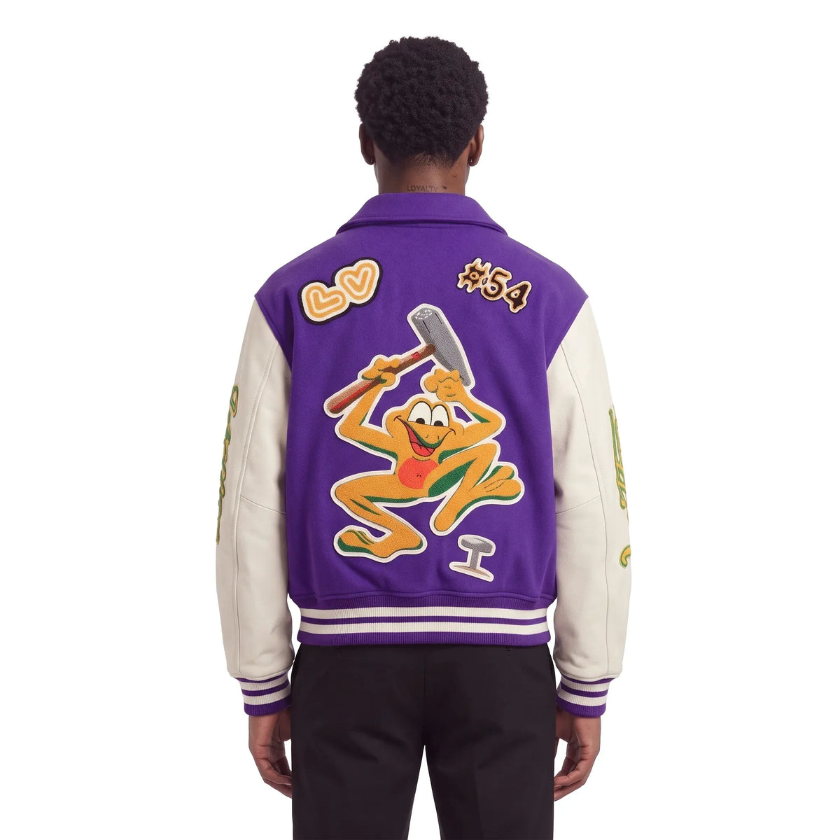 Louis Vuitton Virgil Abloh FW22 Runaway Varsity Jacket Purple