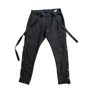 mnml Snap Zipper Straight Cargo Pants Black