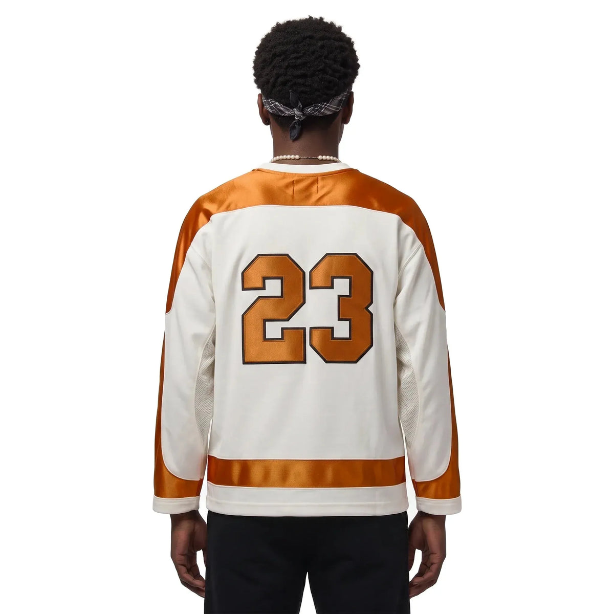 Nike Jordan Brooklyn Collegiate Hockey Jersey Sail/Orange