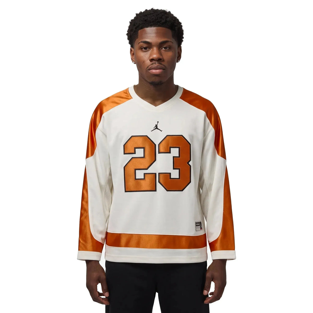 Nike Jordan Brooklyn Collegiate Hockey Jersey Sail/Orange