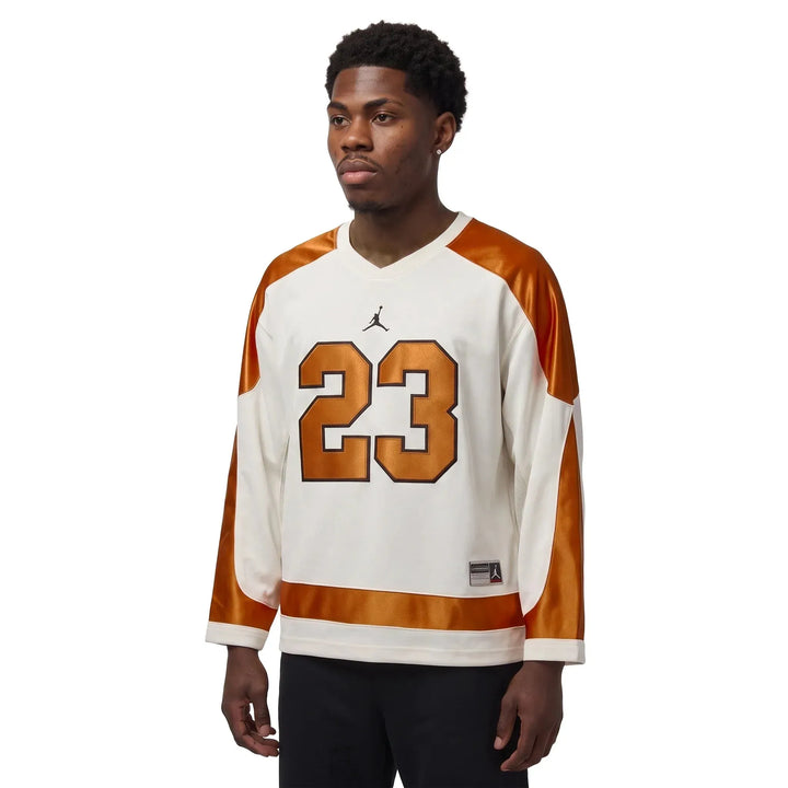 Nike Jordan Brooklyn Collegiate Hockey Jersey Sail/Orange