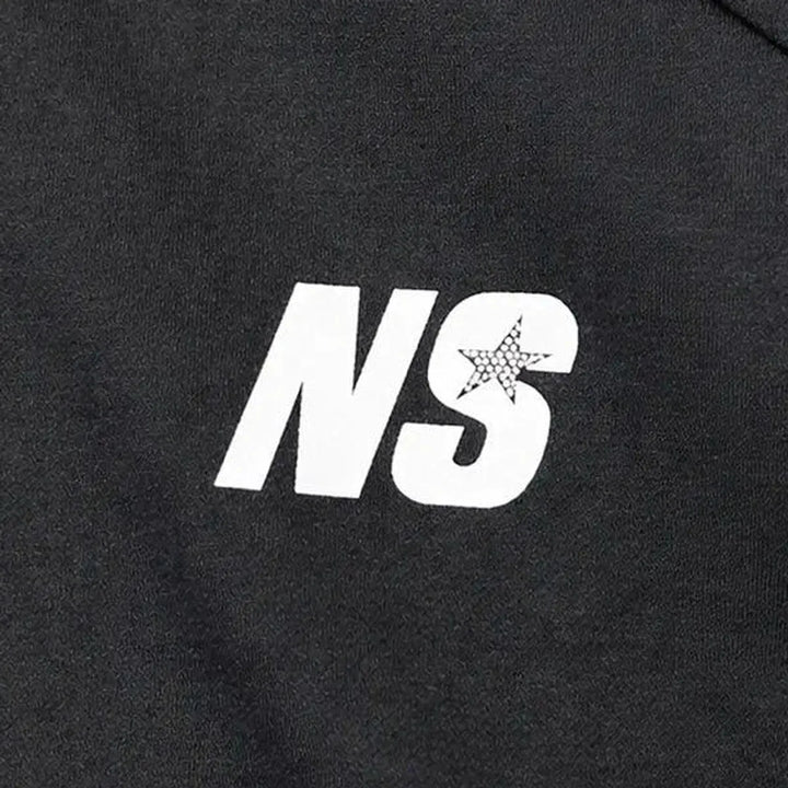 North Star Black Half Zip Sweatshirt
