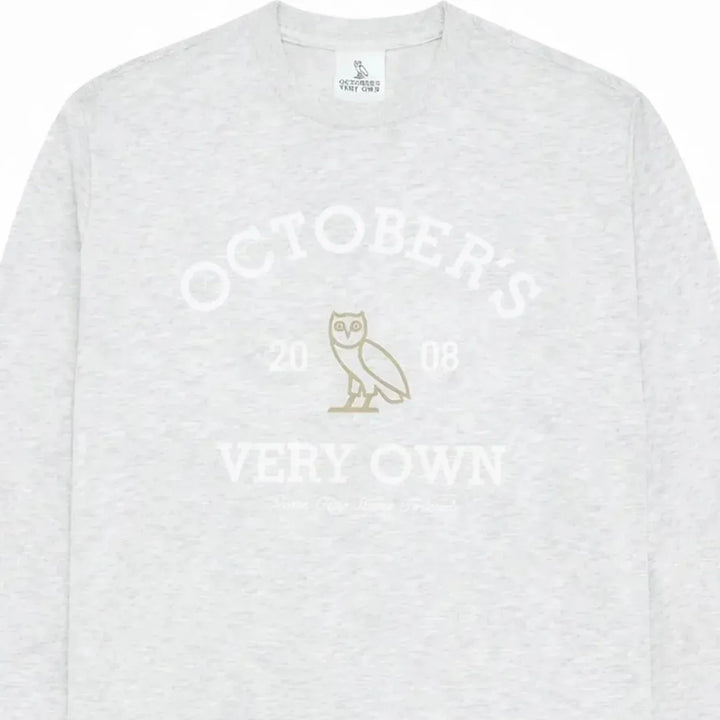 October's very own - Pearl Grey Collegiate Long sleeve shirt