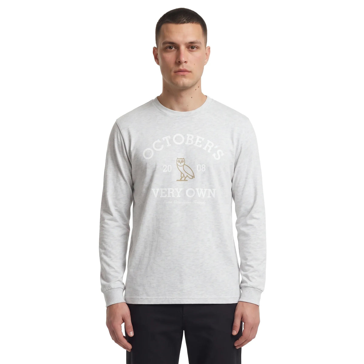 October's very own - Pearl Grey Collegiate Long sleeve shirt