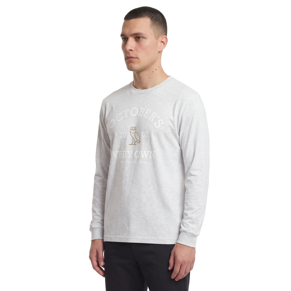 October's very own - Pearl Grey Collegiate Long sleeve shirt