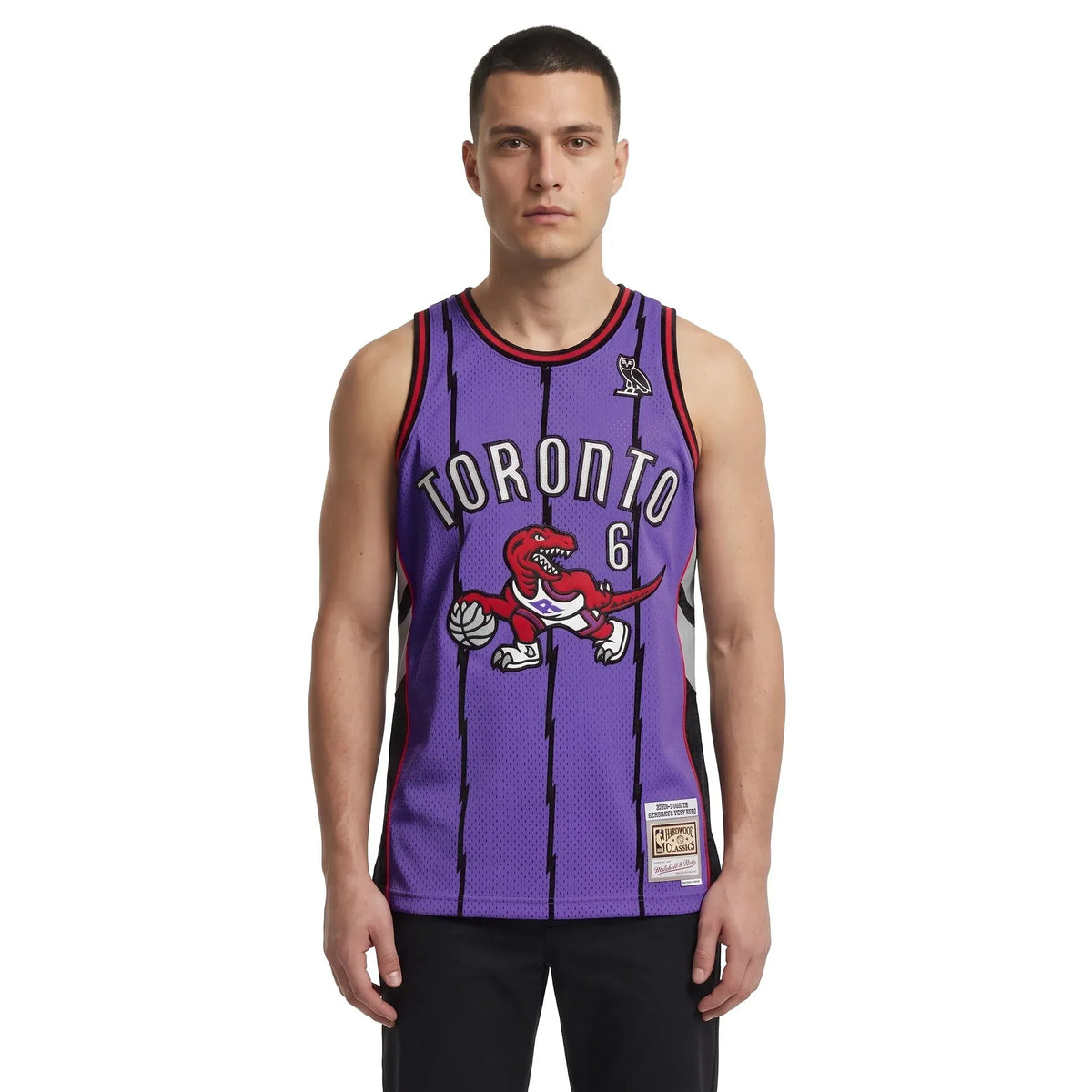 OVO Mitchell And Ness '95 Raptors Basketball Jersey Purple/Back