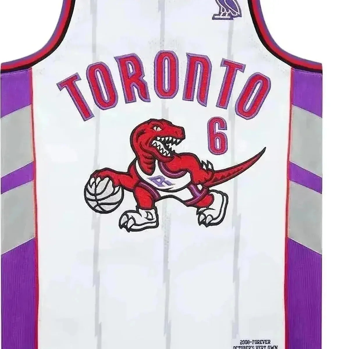 OVO Mitchell And Ness '95 Raptors Basketball Jersey White/Purple