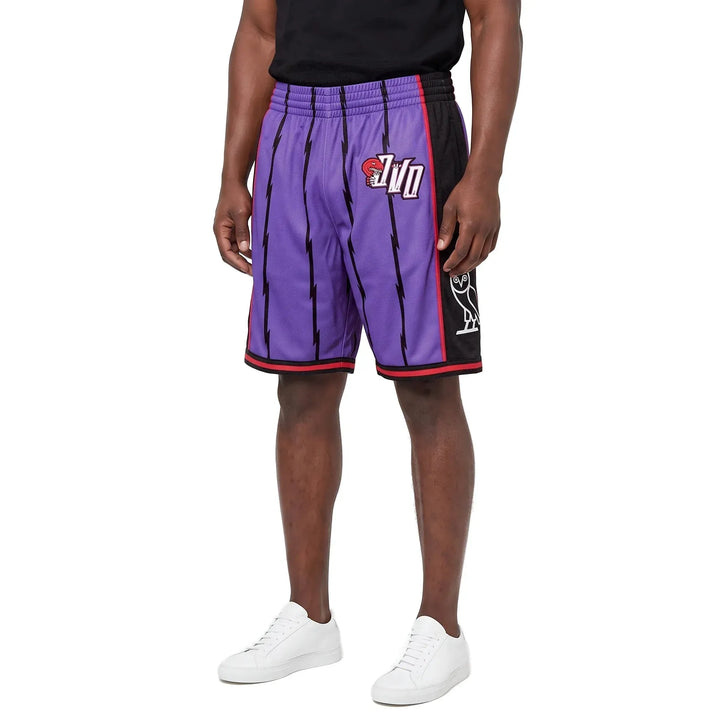 OVO Mitchell And Ness '95 Raptors Basketball Short Purple/Black