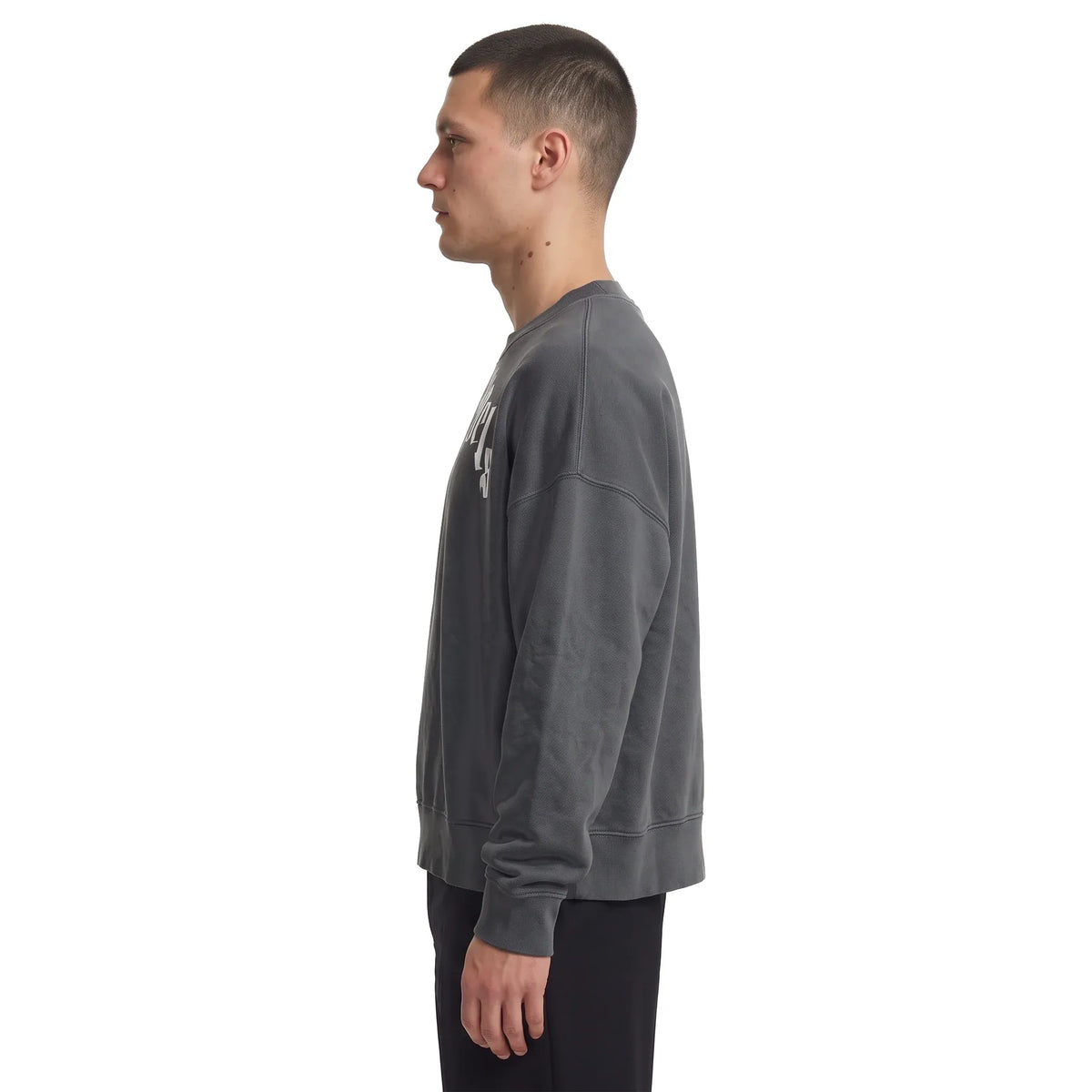 Palm Angels Curved Sweatshirt Grey