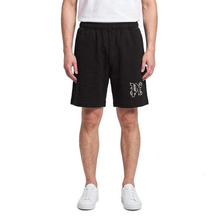 Palm Angels Monogram Sweatshorts Black