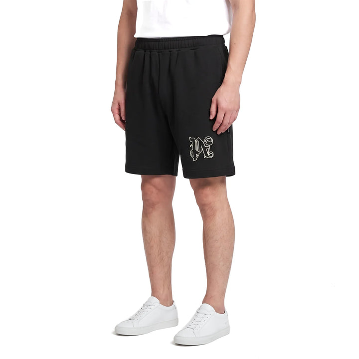 Palm Angels Monogram Sweatshorts Black