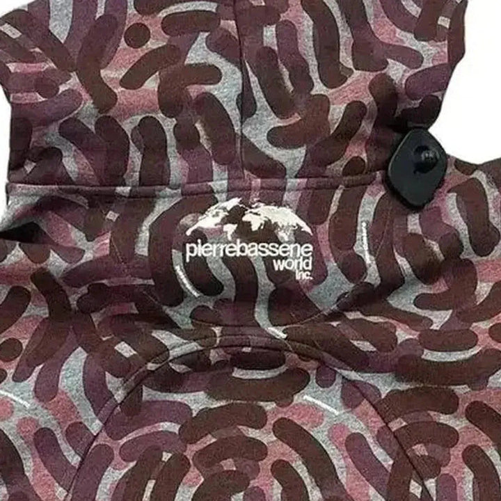 Pierre Bassene World Signature Zip Concrete Camo℗ Burgundy