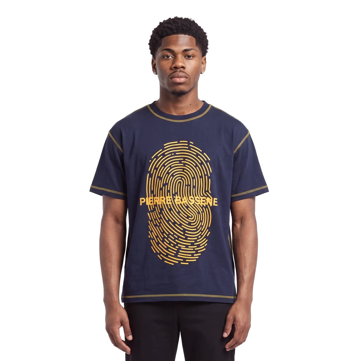 Pierre Bassene UNI℗ Fingerprint T-shirt - Navy