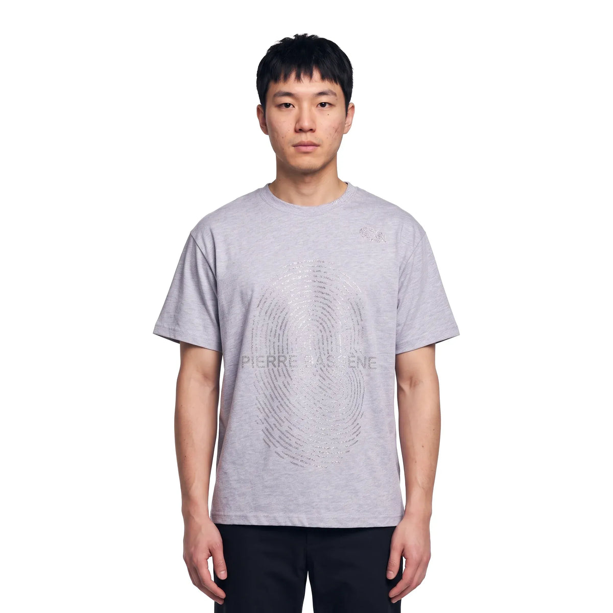 Pierre Bassene World GLITTA℗ Fingerprint T-shirt - Heather Grey