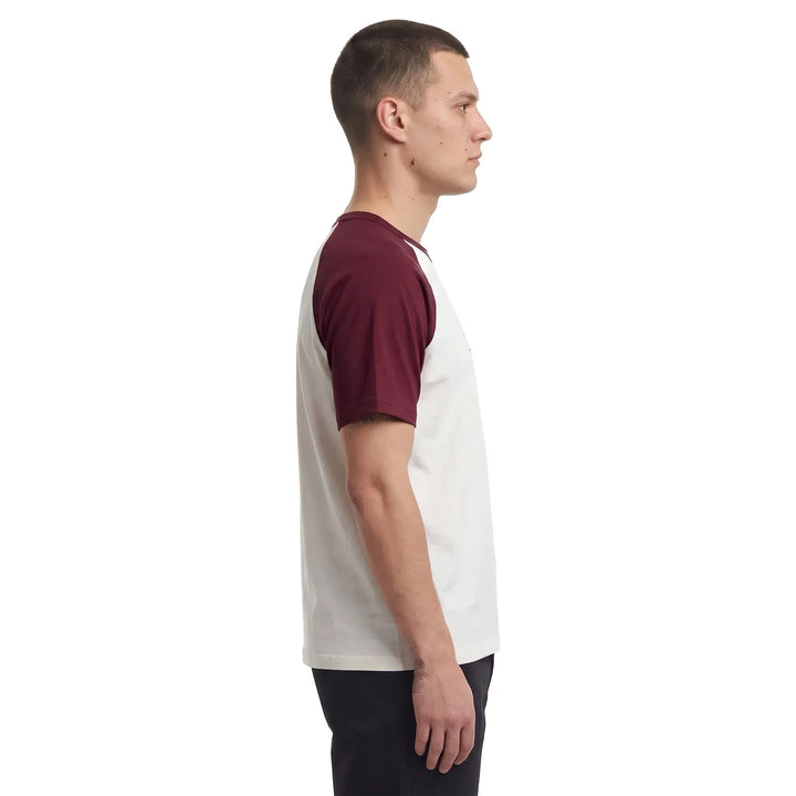 Rhude Raglan Tee Vintage White/Bordeaux