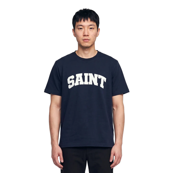 Saint French Terry Black/White T-Shirt