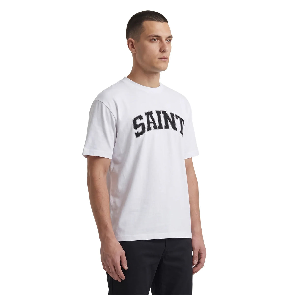 Saint Heavyweight Thick White/Black T-Shirt