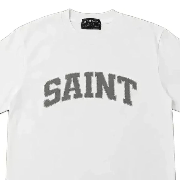 Saint Heavyweight White/Grey T-Shirt