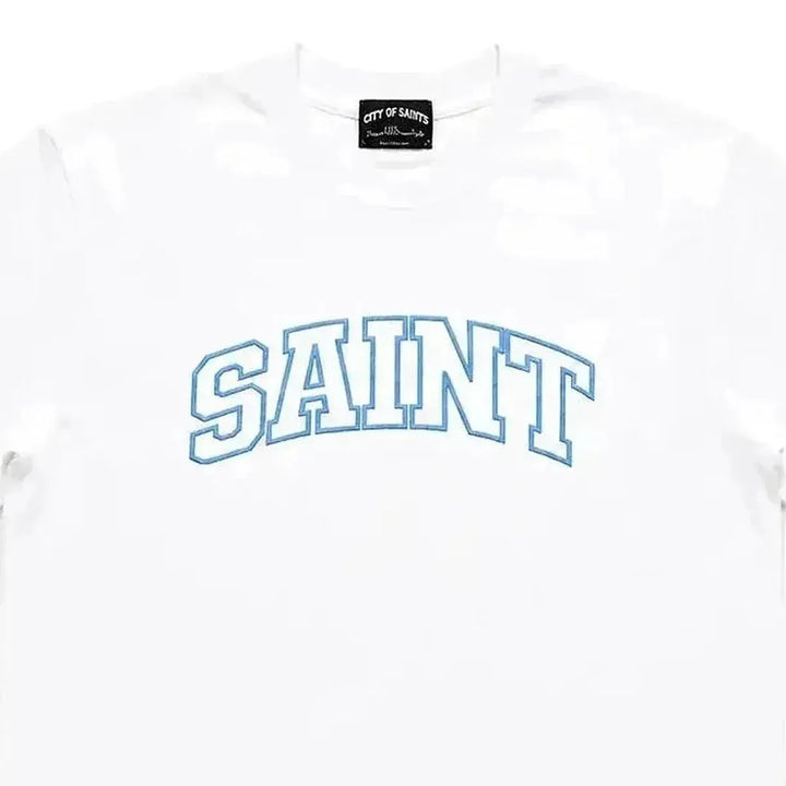 Saint Heavywheight White/Blue T-Shirt