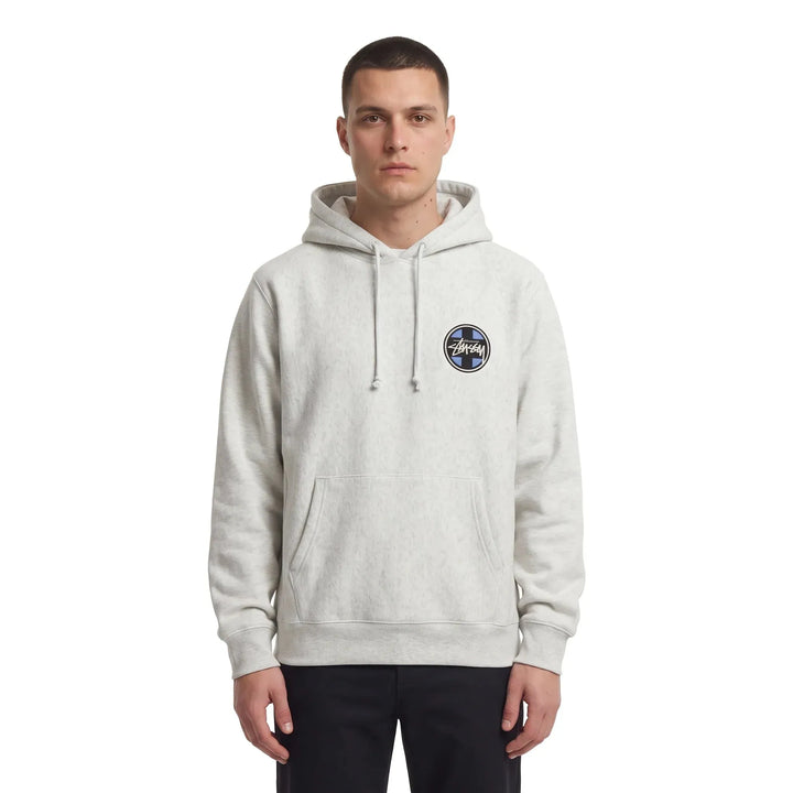 Stussy Cross Dot Hoodie Ash Heather