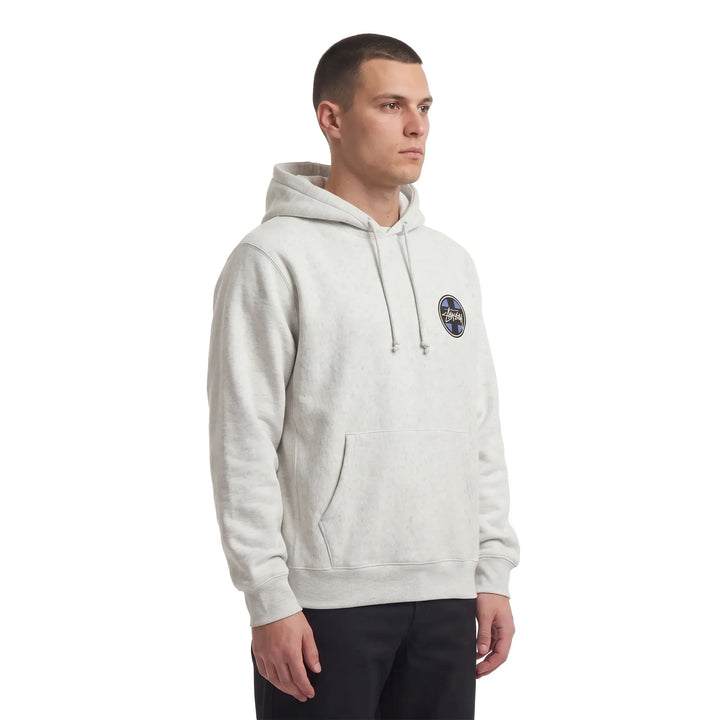 Stussy Cross Dot Hoodie Ash Heather