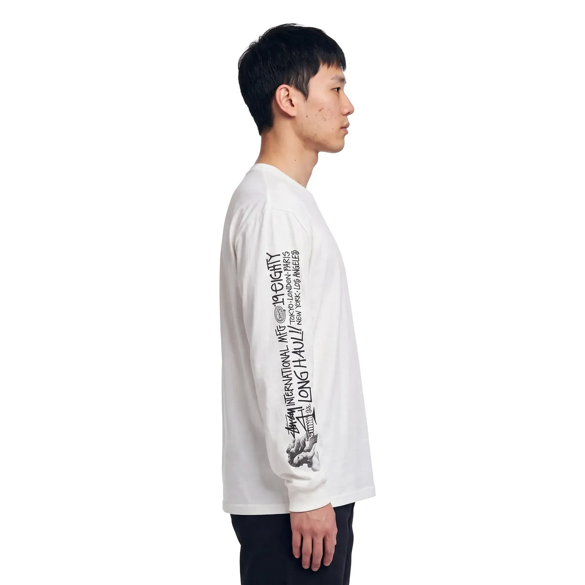 Stussy Long Haul LS T-Shirt White
