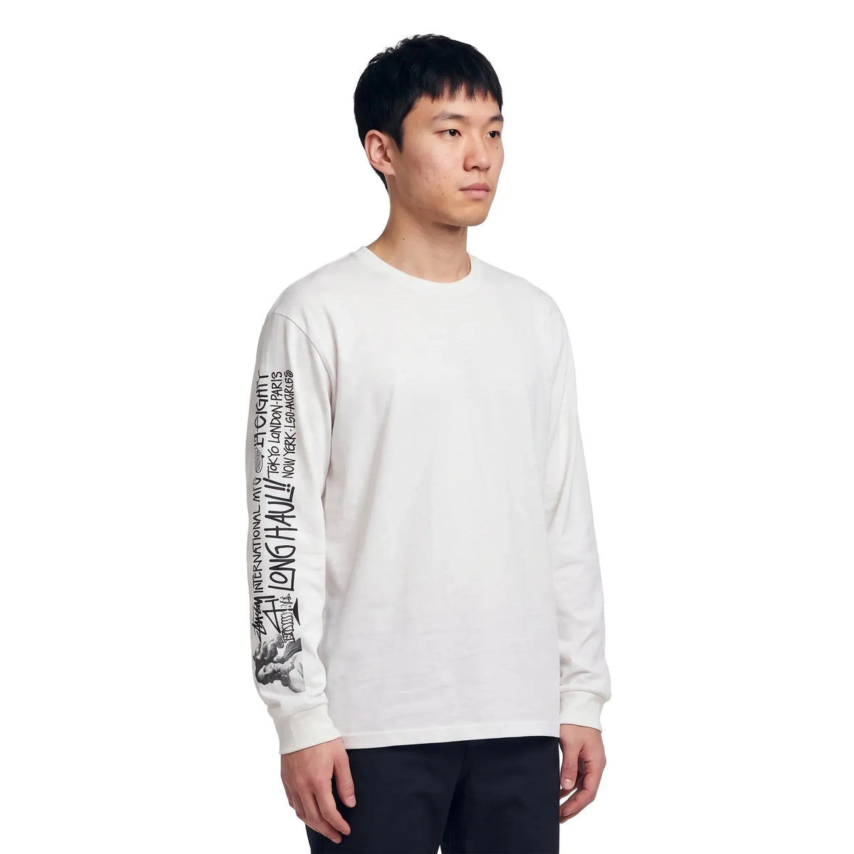 Stussy Long Haul LS T-Shirt White
