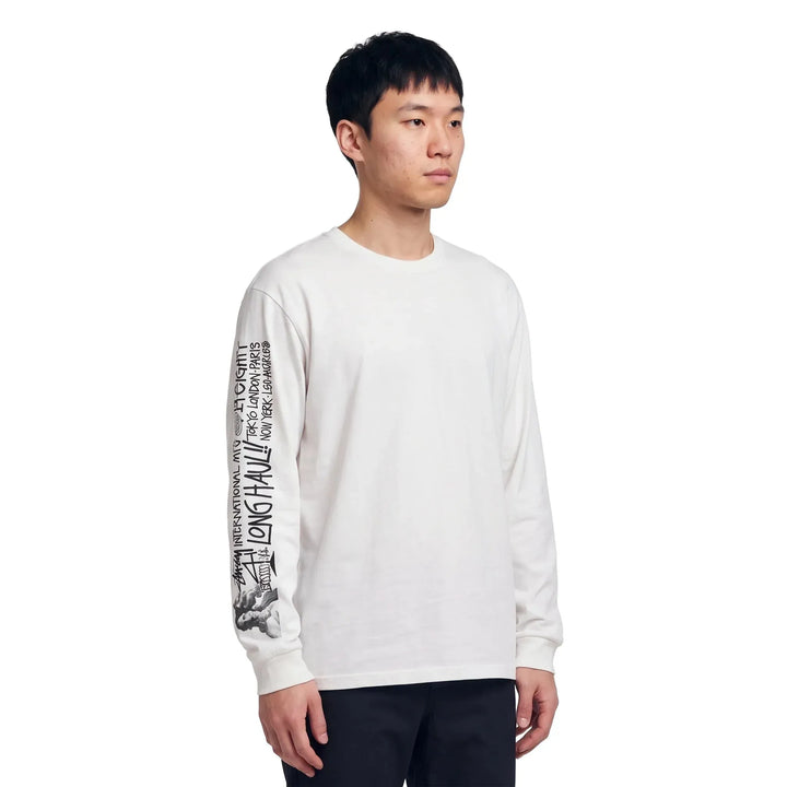 Stussy Long Haul LS T-Shirt White