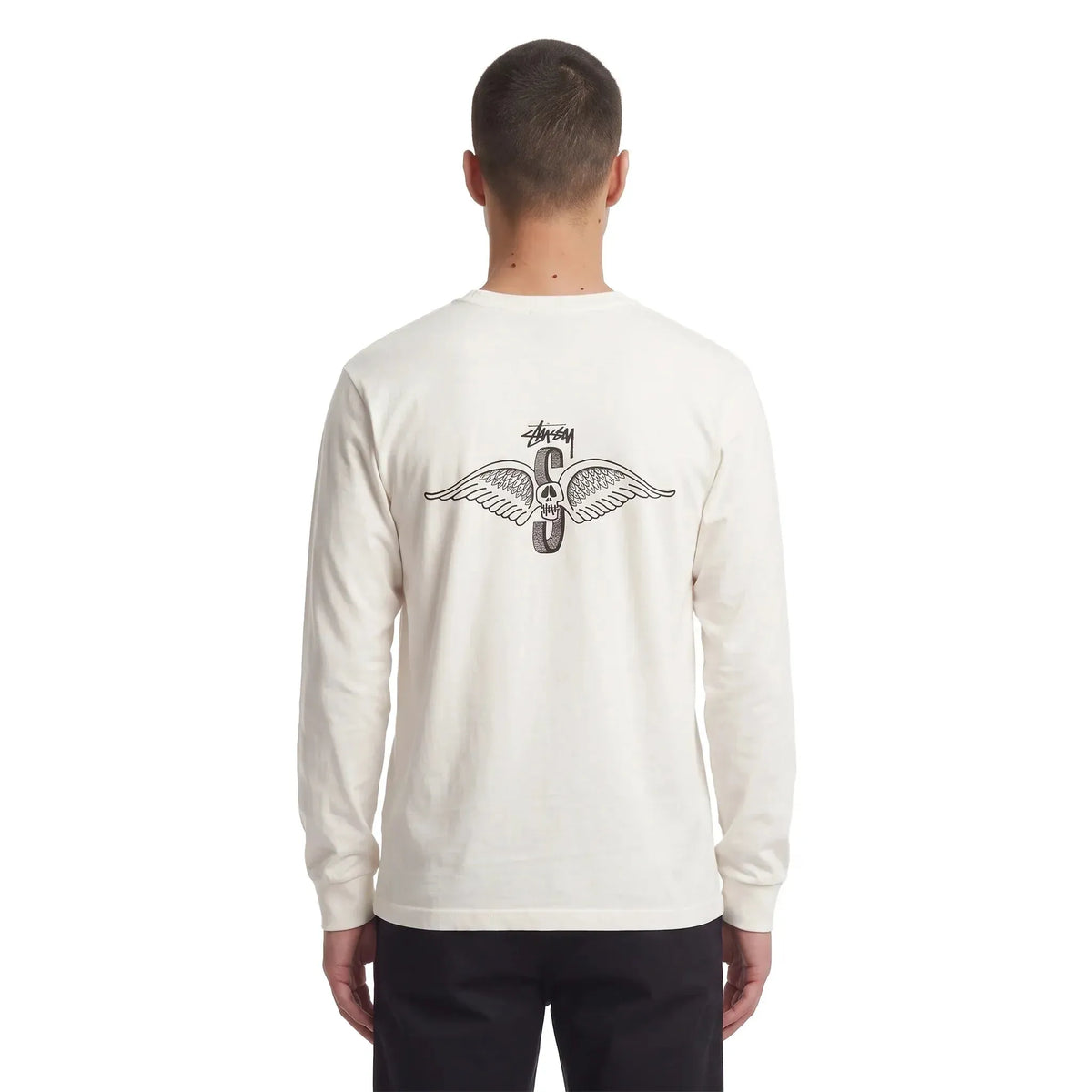 Stussy Skull Wings L/S Pigment Dyed Tee Natural