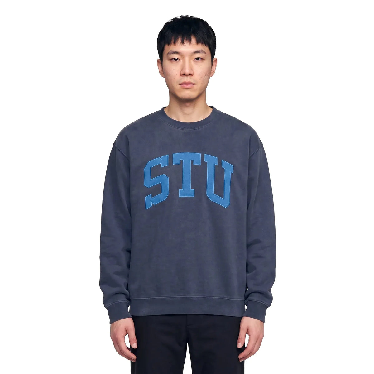 Stussy Stu Relaxed Crew Blue