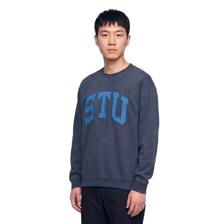 Stussy Stu Relaxed Crew Blue