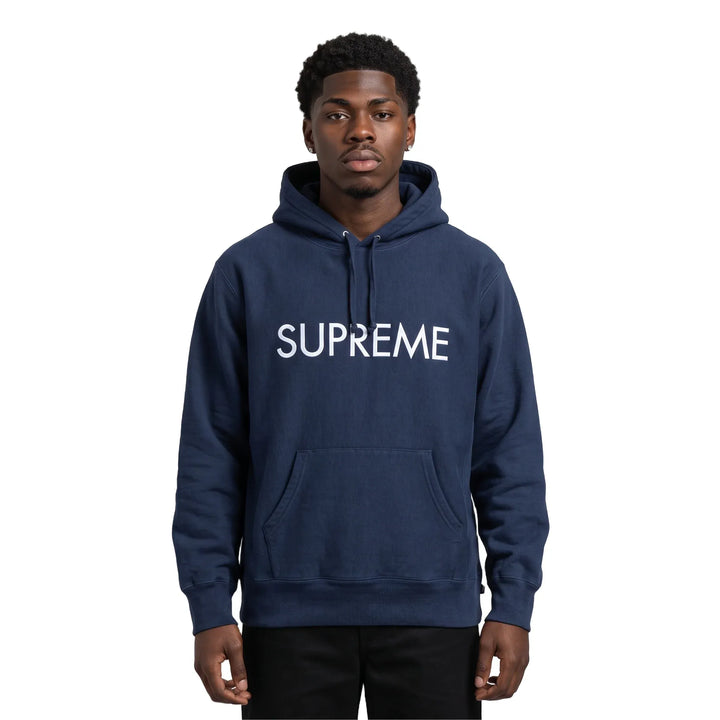 Supreme Capital Hooded Sweatshirt 'Navy'