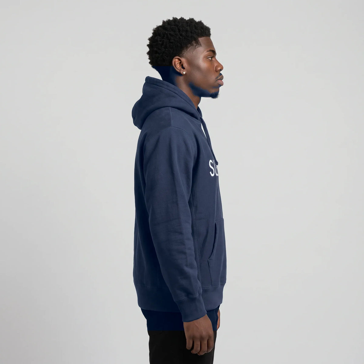 Supreme Capital Hooded Sweatshirt 'Navy'