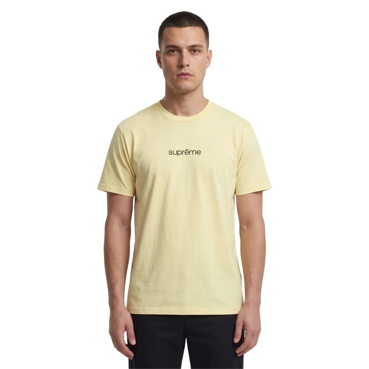 Supreme Classic Logo Tee Pale Yellow
