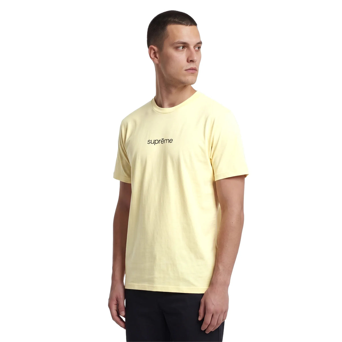 Supreme Classic Logo Tee Pale Yellow